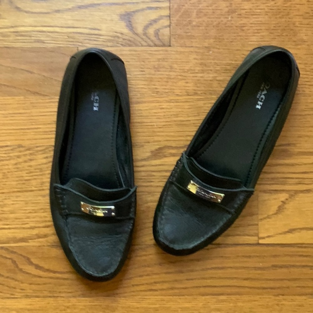 Coach Black Leather Loafers